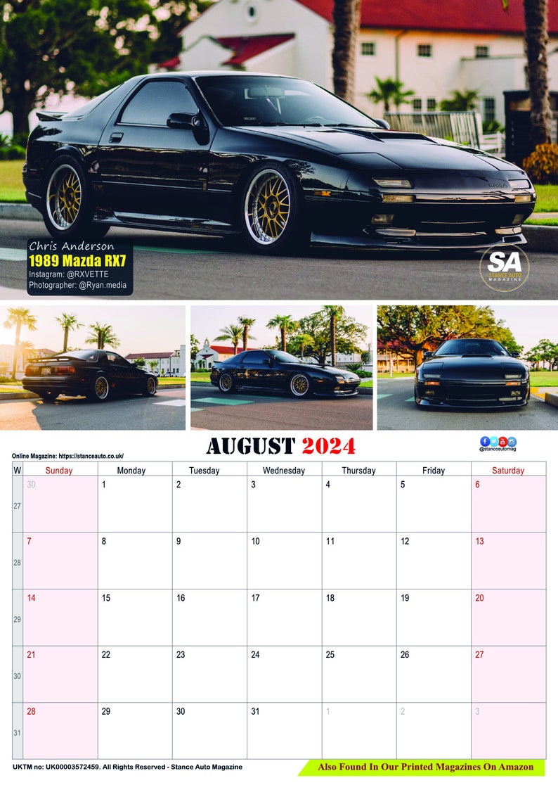 JDM Bk2 2024 Wall Calendars Etsy