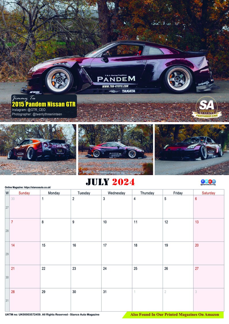 JDM Bk1 2024 Wall Calendars Etsy