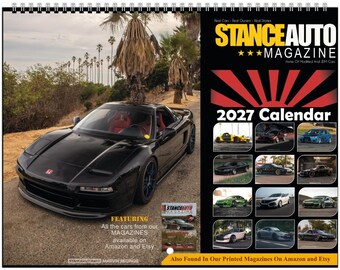 Stance Auto Magazine JDM Cars Book 2  2027 Wall calendars (US & CA)