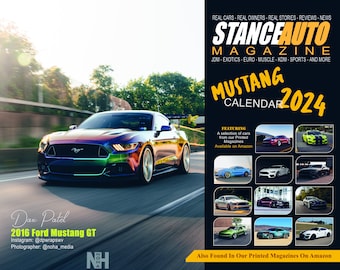 Stance Auto Magazine Mustang 2024 Wall calendars (US & CA Only)