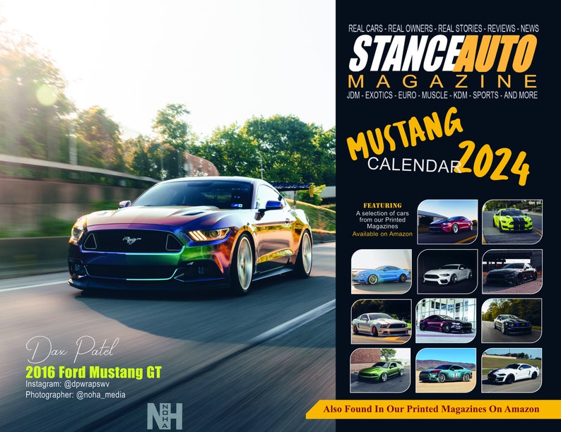 Stance Auto Magazine Mustang 2024 Wall calendars US & CA Only image 1