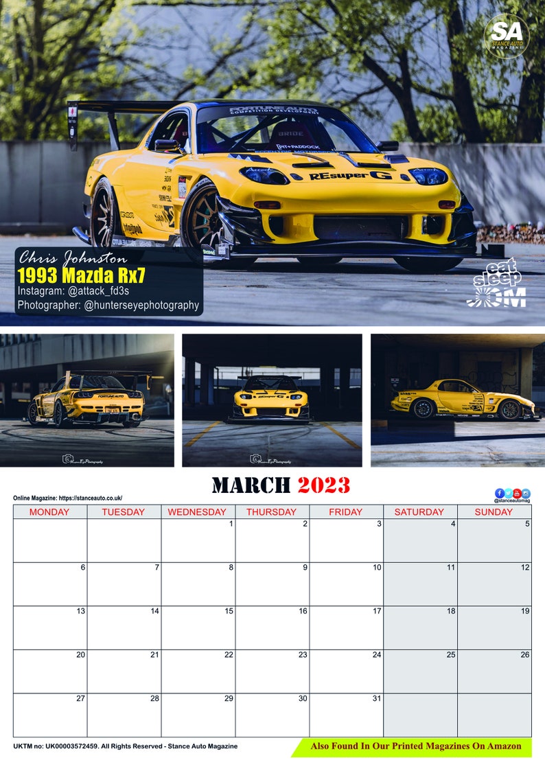 Stance Auto Magazine JDM Mag Calendar 2023 Etsy