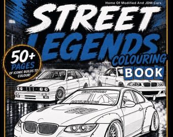 German Tuner Cars Colouring Book – Street Legends (Digital Download)