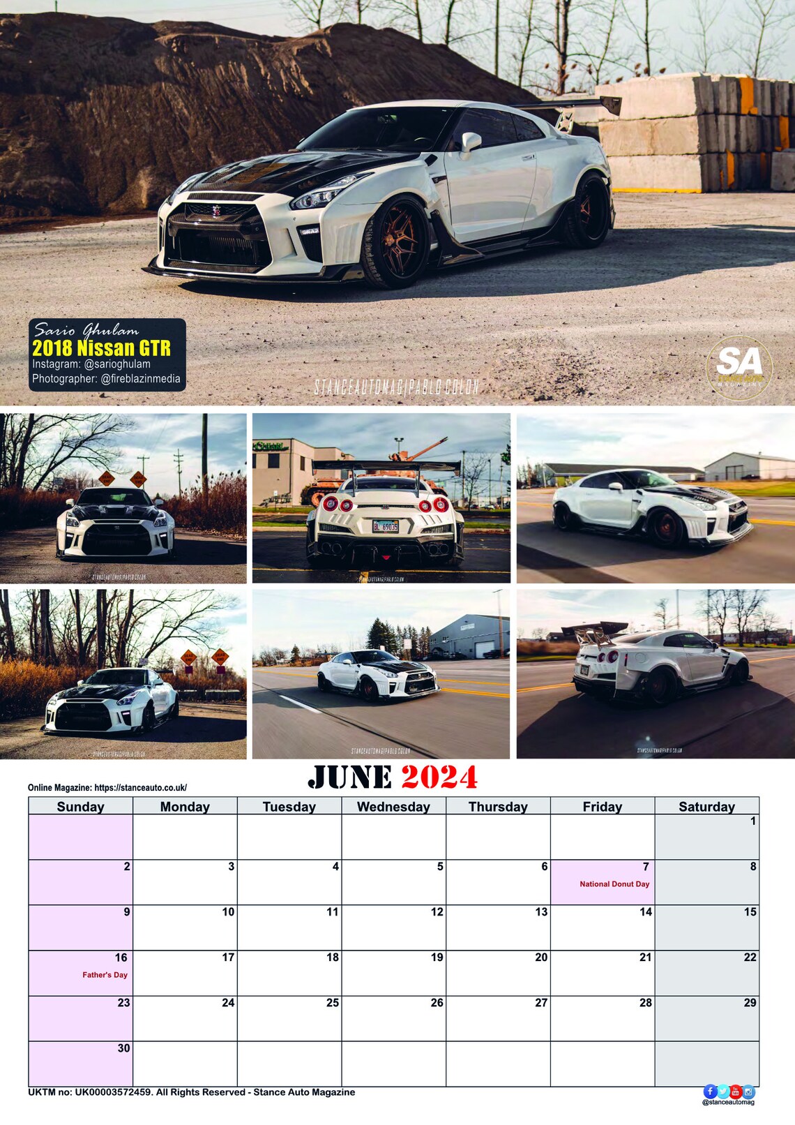 JDM 2024 A3 Wall Calendars Etsy Canada