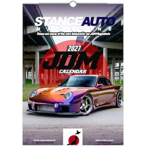 Calendriers muraux A3/A4 Stance Auto Magazine JDM 2027