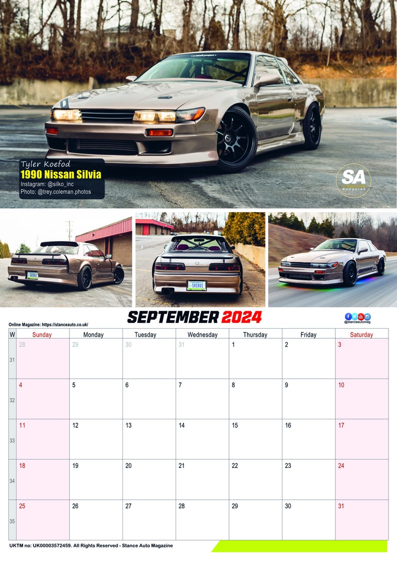 Stance Auto Magazine JDM Bk3 2024 Wall Calendars Etsy