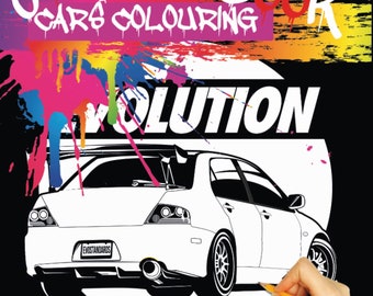 JDM Cars Colouring Book