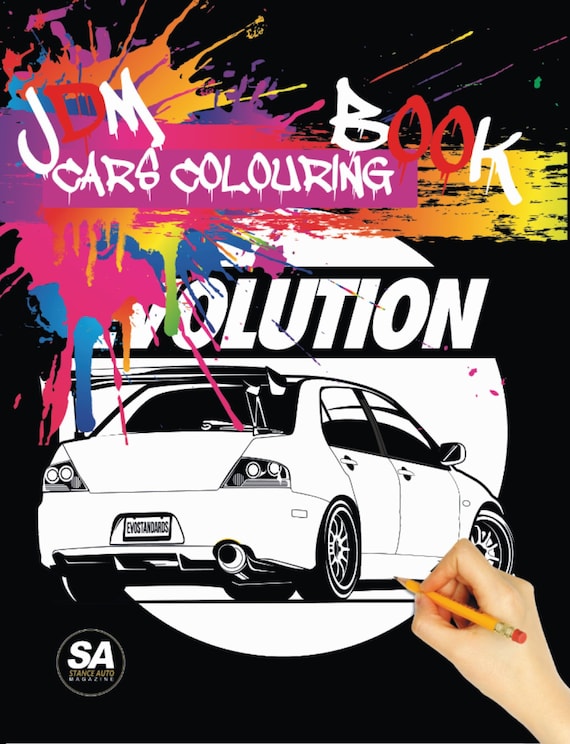JDM Cars Colouring Book - Etsy