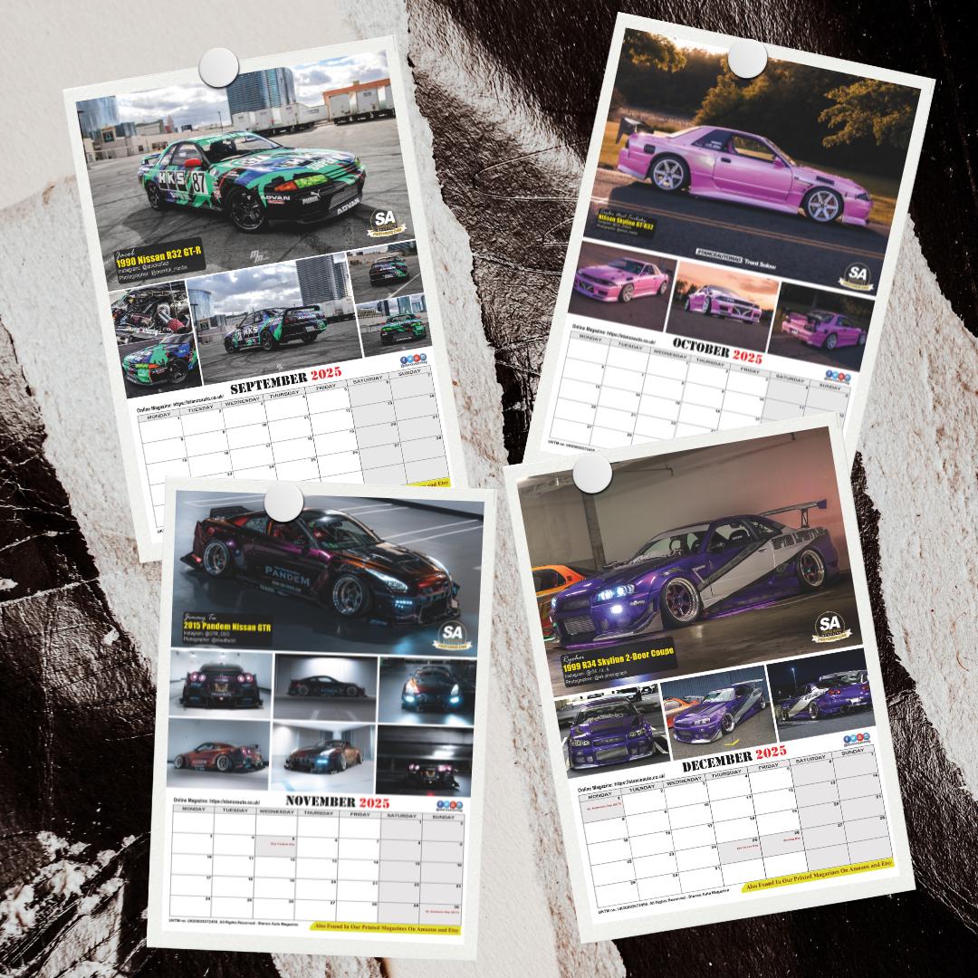 Nissan Skyline GTR 2025 A3/A4 Wall Calendars Uk/eu/au Etsy