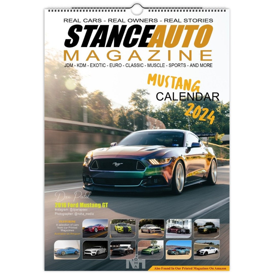 Mustang 2024 A3 Wall Calendars Etsy UK