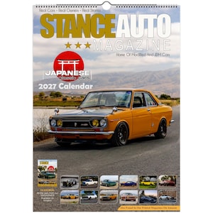 Calendriers muraux 2027 du magazine Stance Auto consacrés aux voitures classiques japonaises