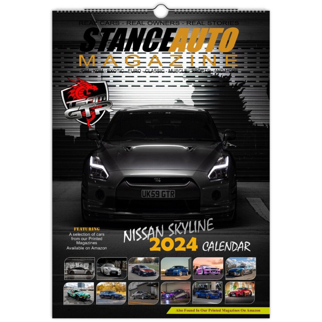GTR 2024 A3 Wall Calendars Etsy