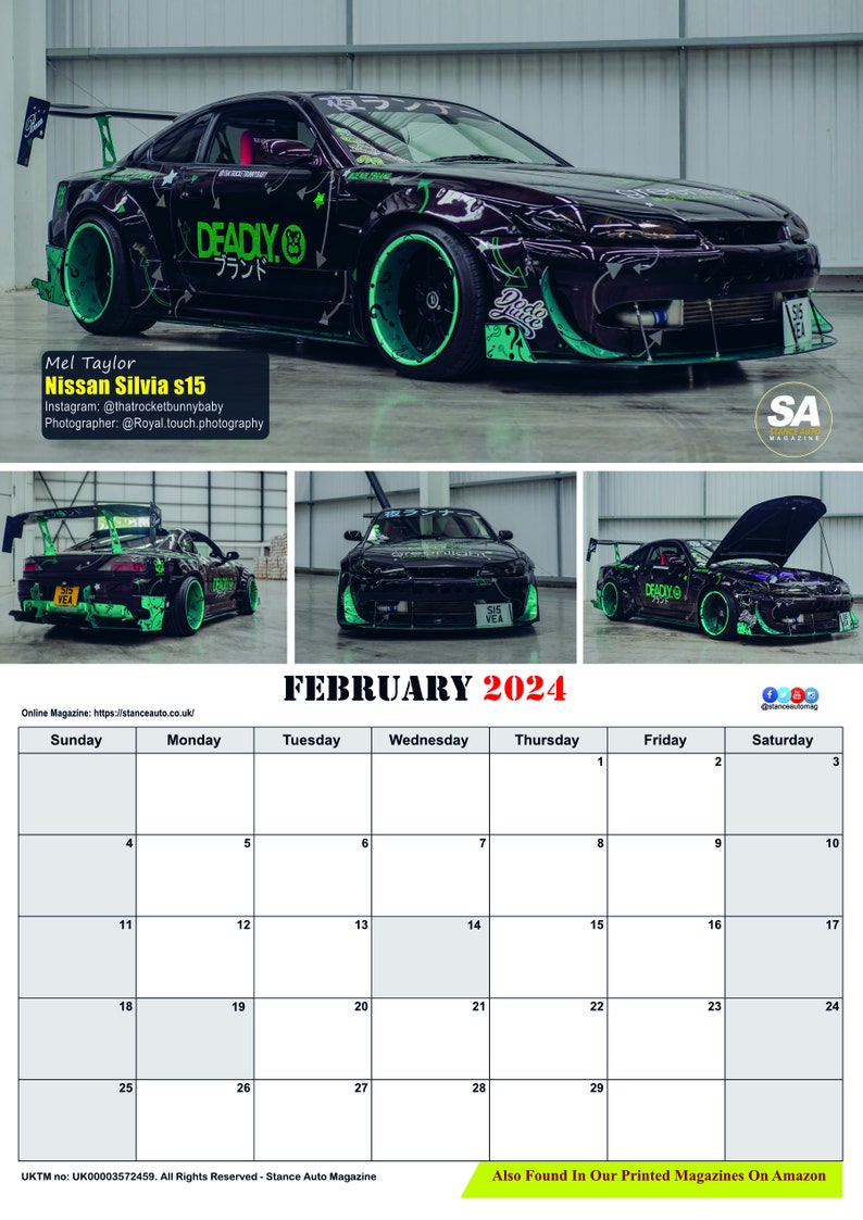 JDM Bk3 2024 A3 Wall Calendars Etsy