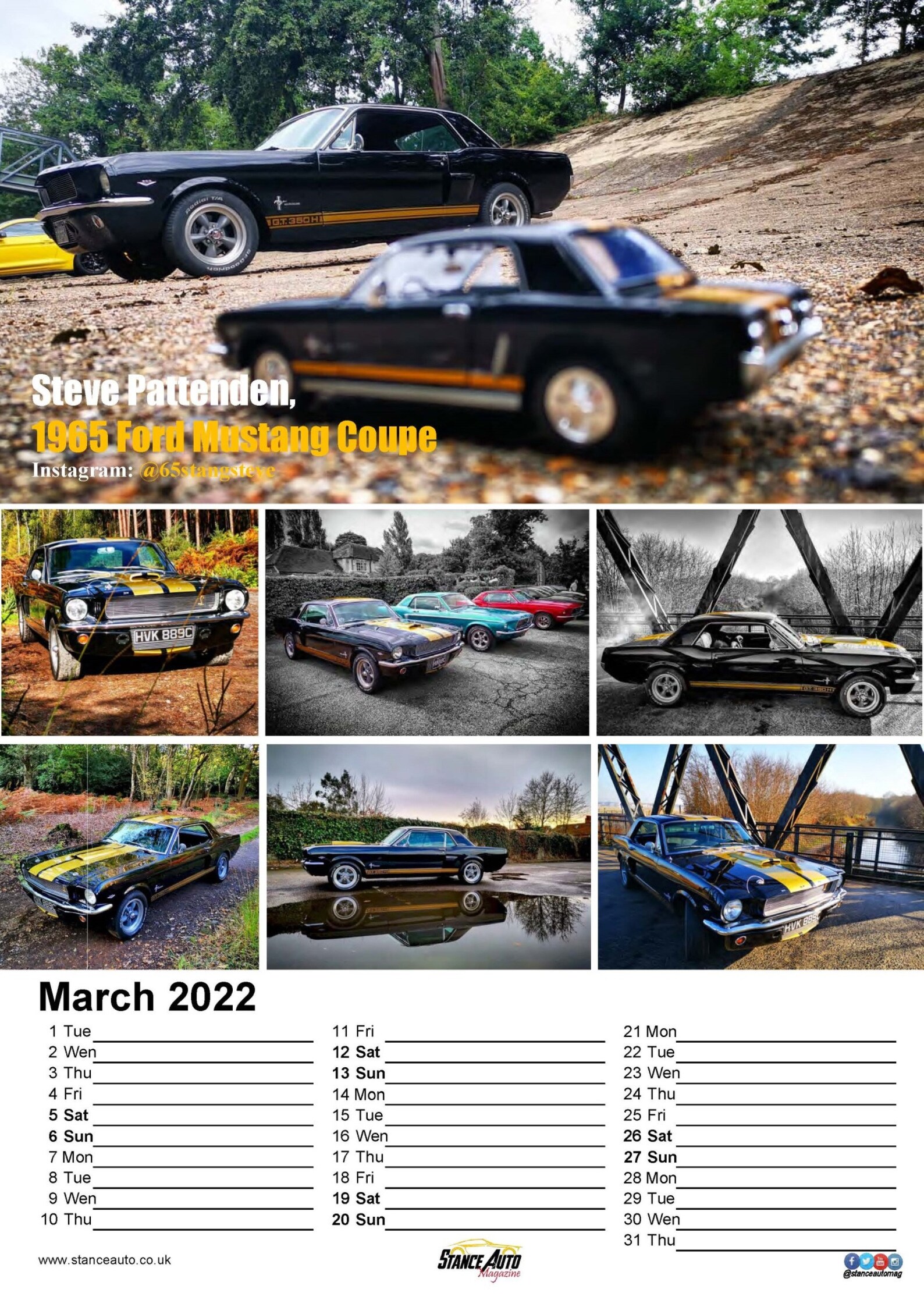 Stance Auto Magazine Mustang Calendar 2022 Etsy