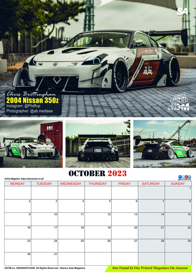 Stance Auto Magazine JDM Mag Calendar 2023 - Etsy