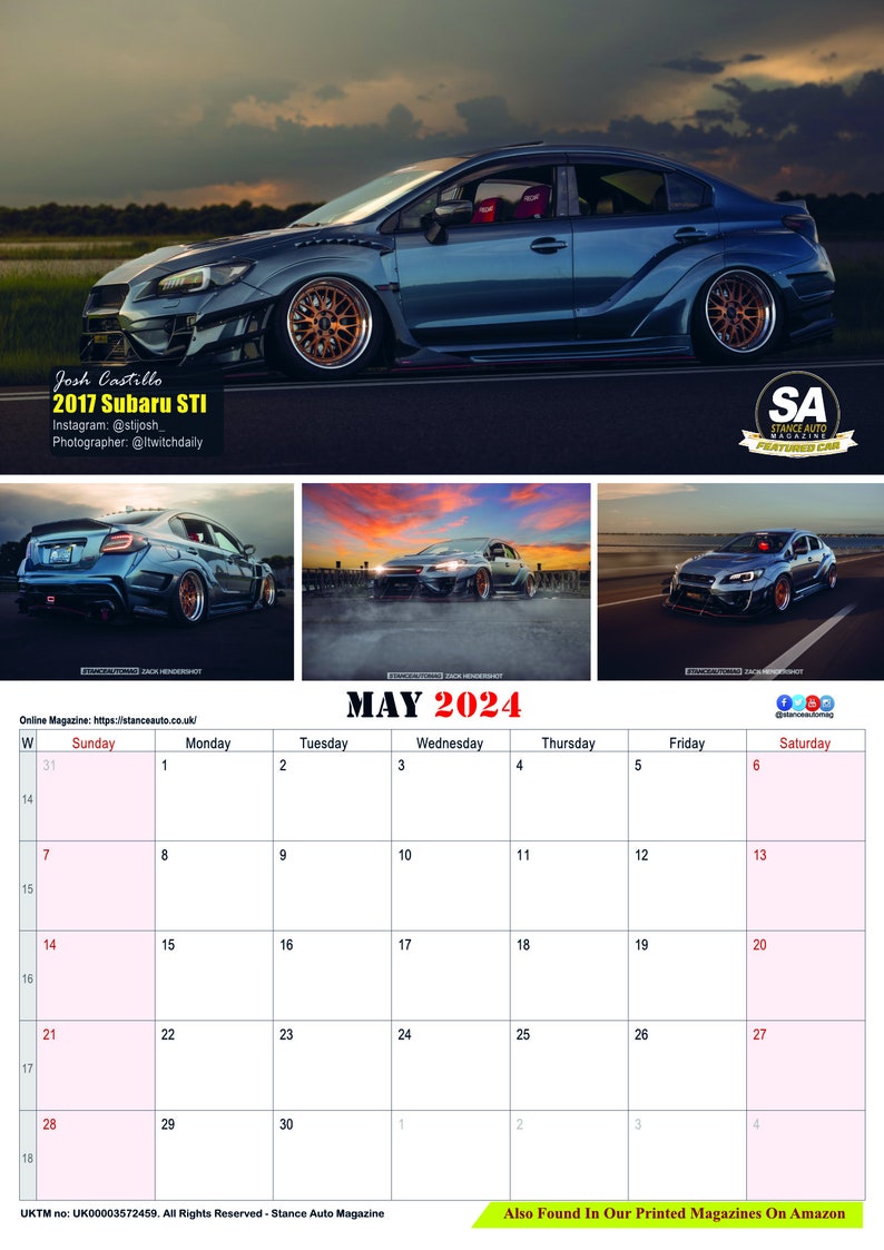 JDM Bk1 2024 Wall Calendars Etsy