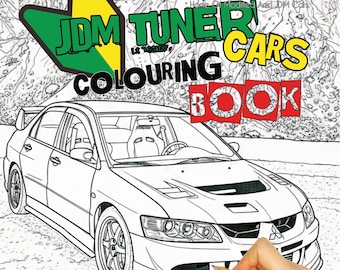Stance Auto Magazine Tuner Cars Colouring Book - 52 High-Detail JDM Designs