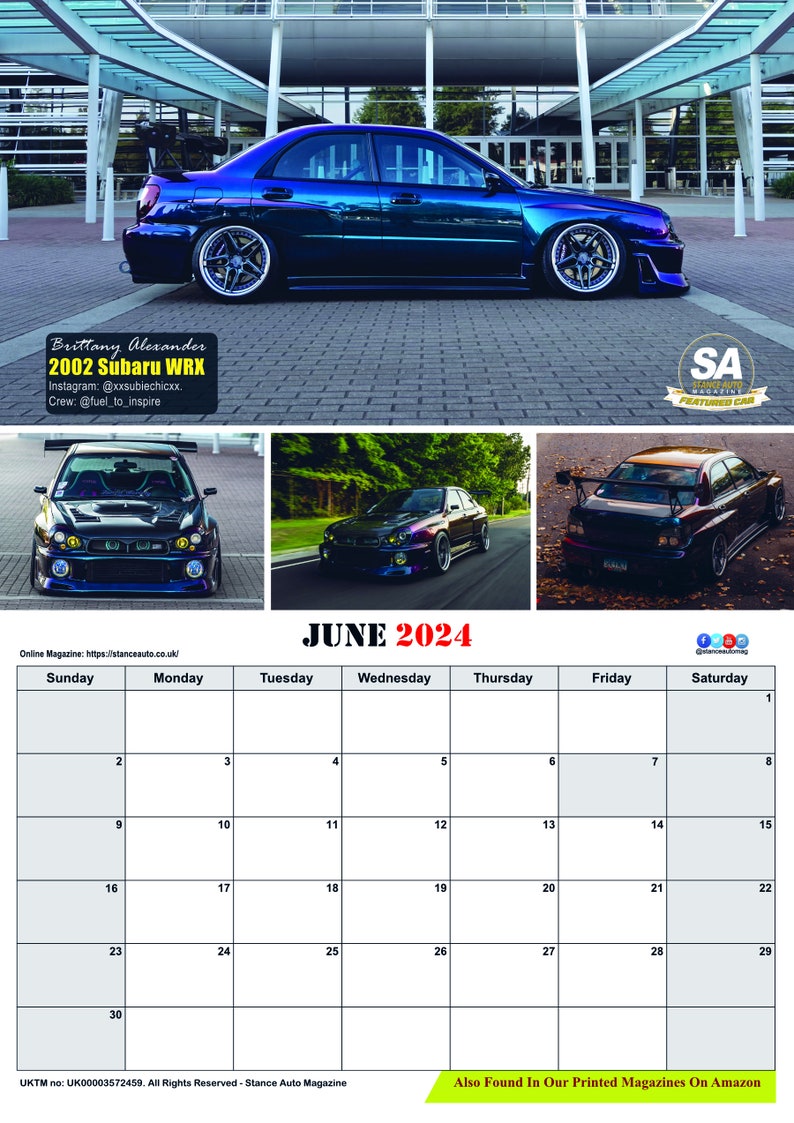 JDM Bk1 2024 A3 Wall Calendars Etsy