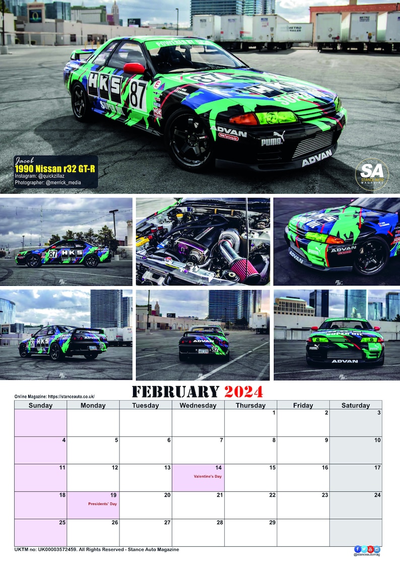 JDM 2024 Wall Calendars Etsy