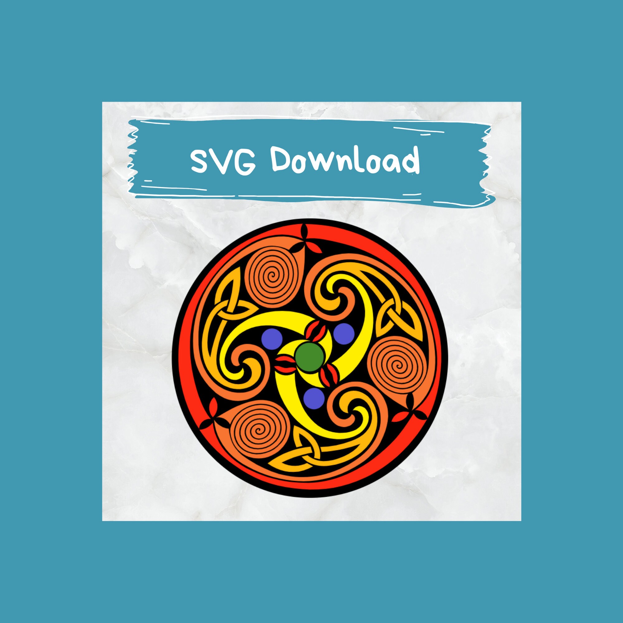 Download Celtic multicolor ornament vector image mandala svg files ...