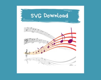 Musical Abstract Music Note SVG Music Symbols SVG | Instant Download | SVG Files for Cricut