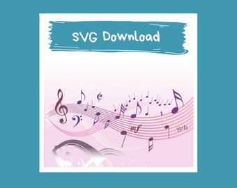 Music notes cup wrap svg Music Note SVG Music Symbols SVG | Instant Download | SVG Files for Cricut