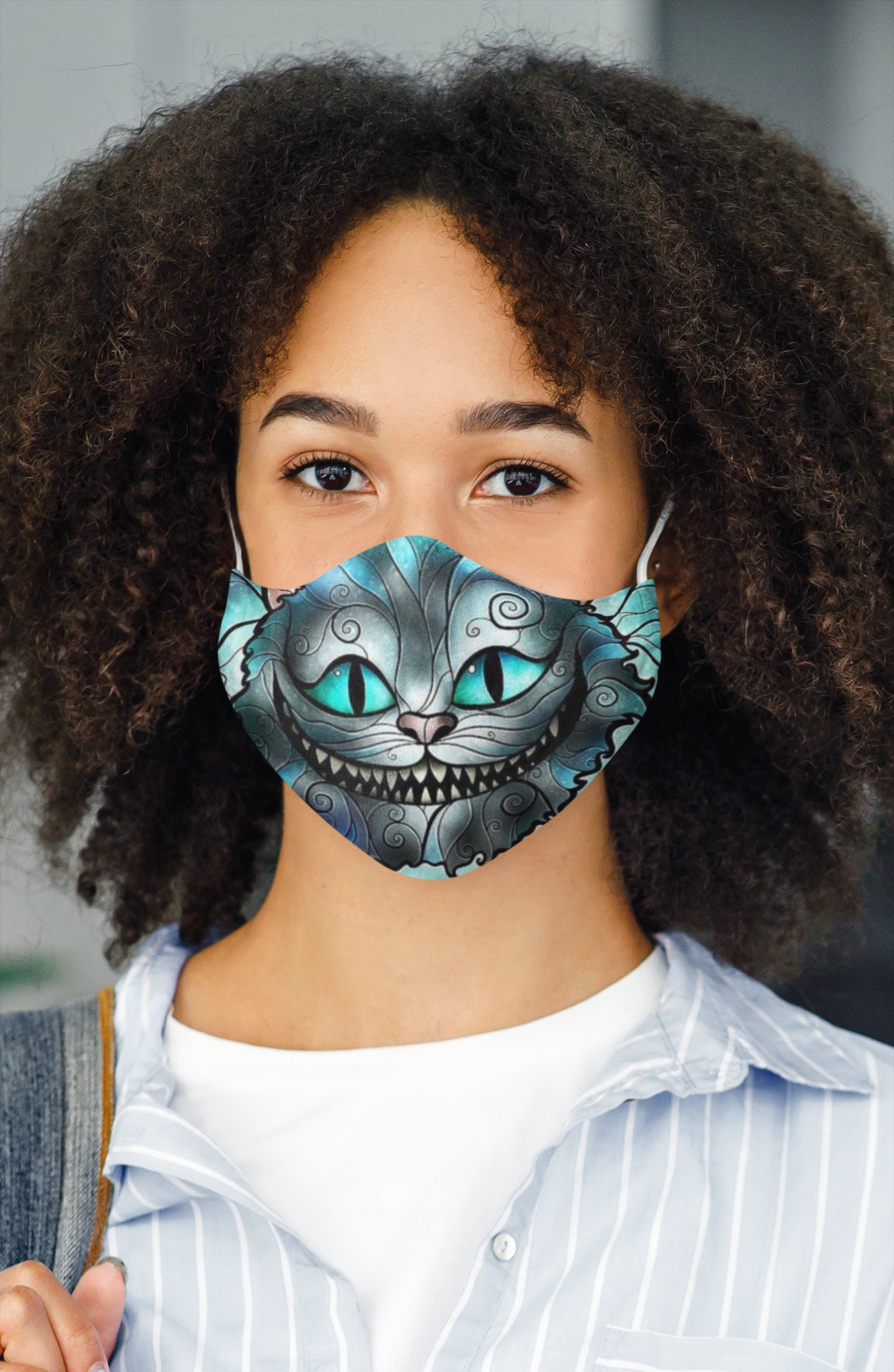 Cheshire Cat Face Mask Reusable Washable Adjustable Etsy