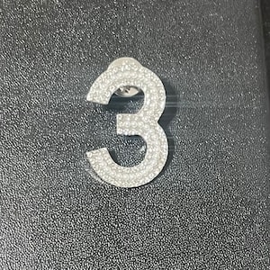 Number 3 Pearl Formal Pin