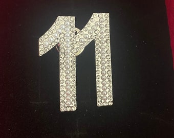 Number 11 Pearl Pin