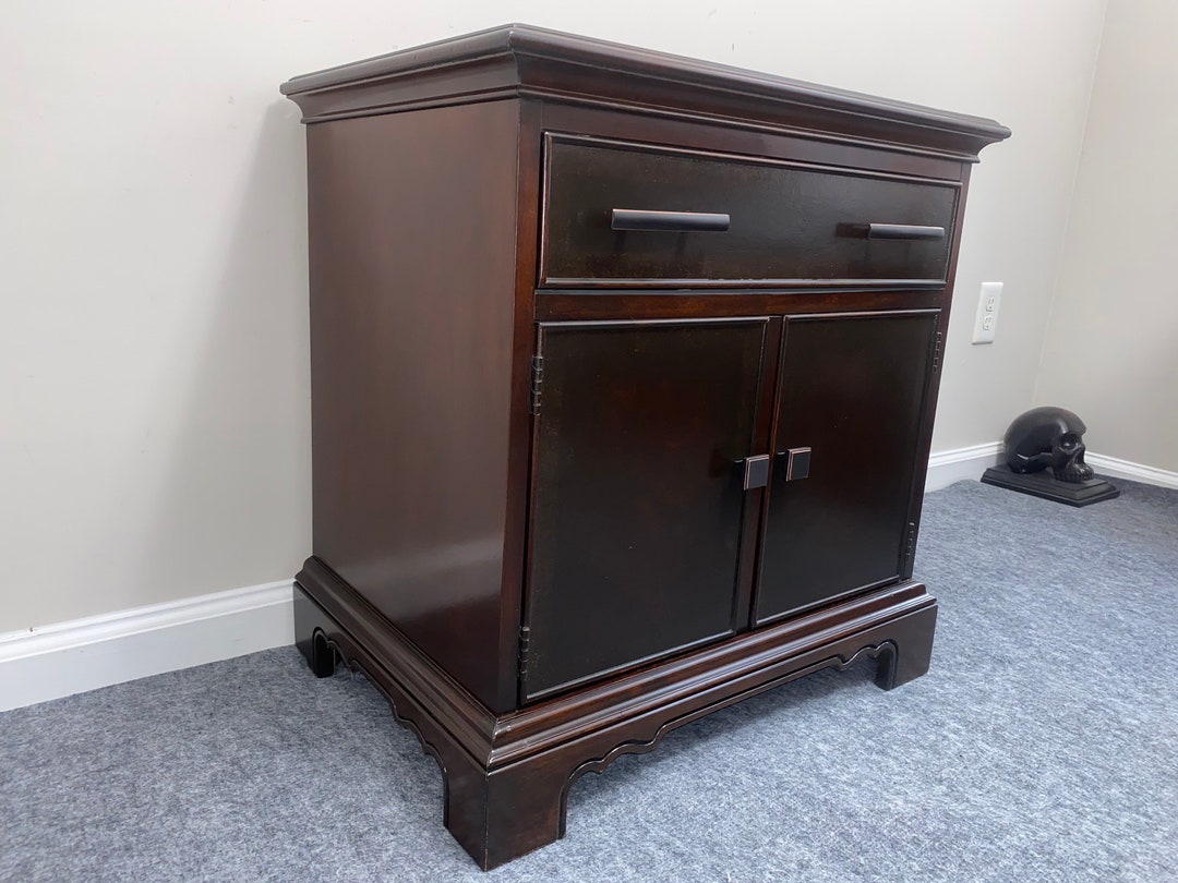 Kimball Night Table Furniture, Distress Brown End Table, Farm House