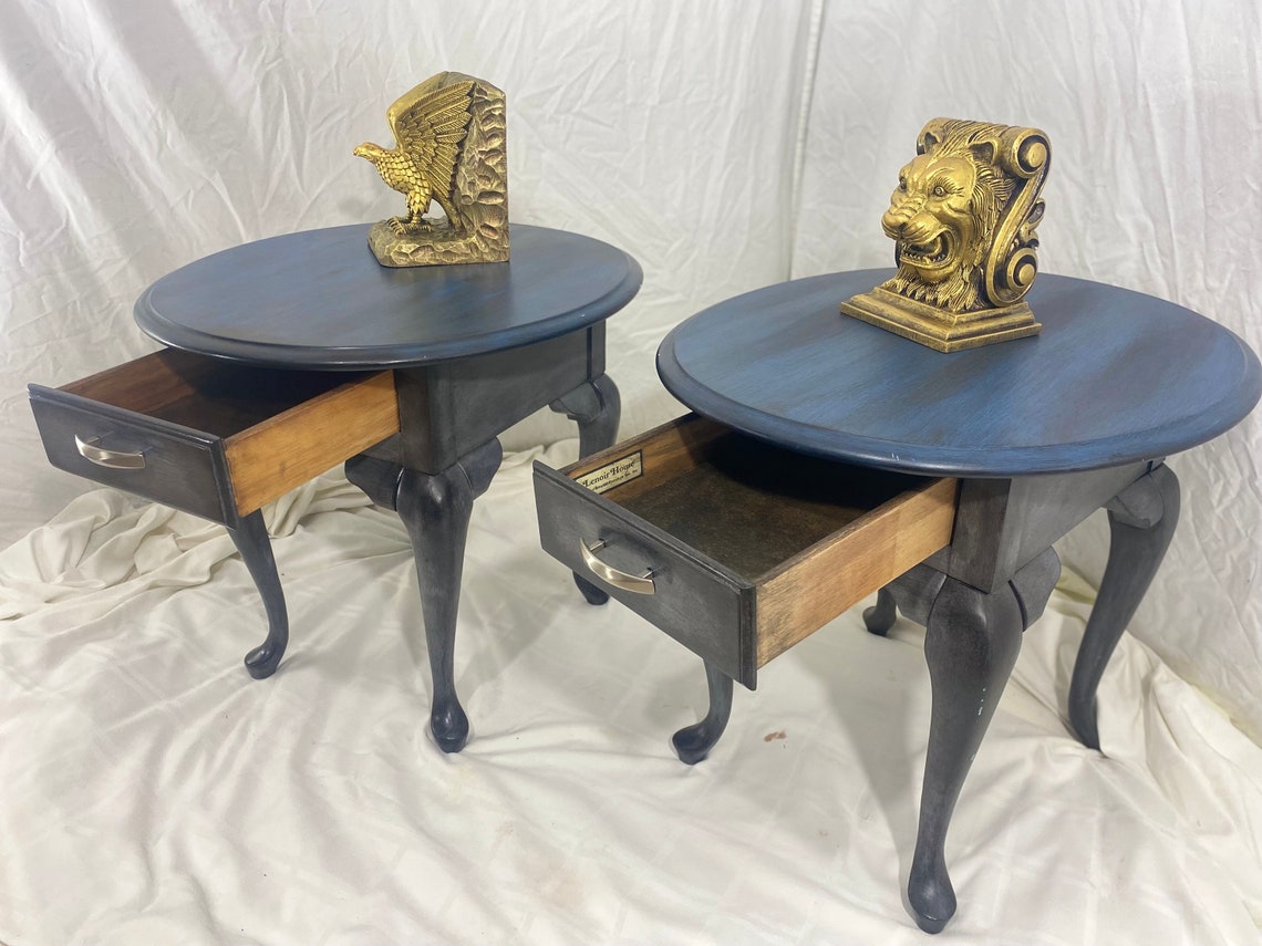 DISTRESS END TABLE , Pair Side Table , Hand Painted Finishing, Vintage ...