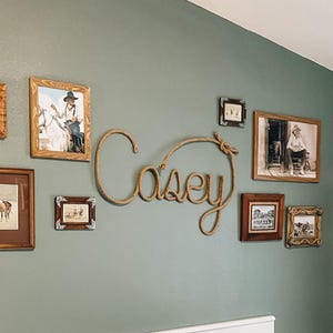 Medium (1-10 Letter) Custom Rope Wall Sign (READ ITEM DESCRIPTION)