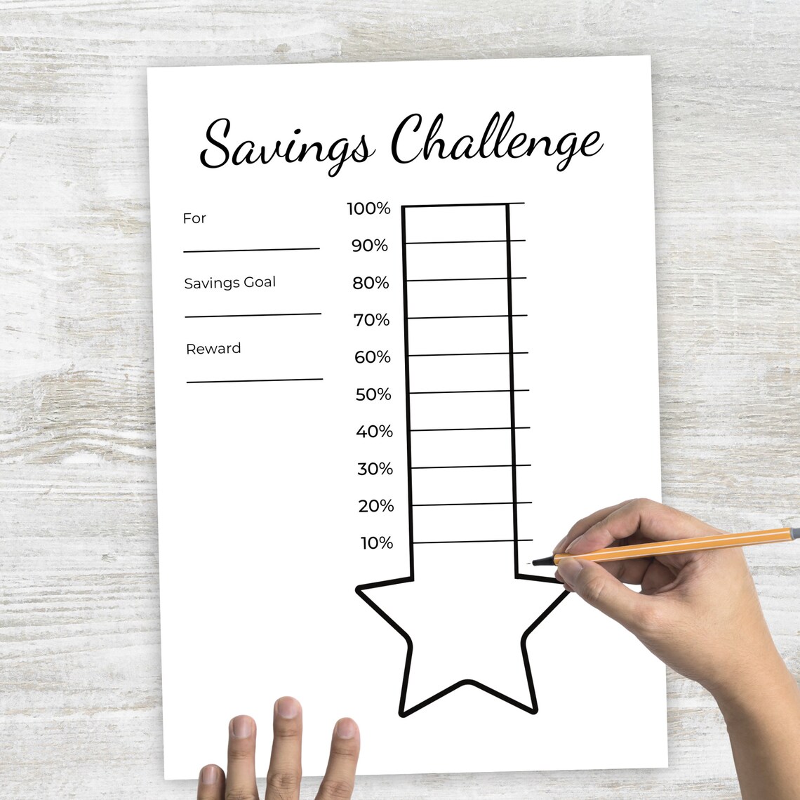 Money-saving Challenge Savings Tracker Printable Budget Planner ...