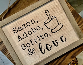 Sazon, Adobo, Sofrito & Love Sign