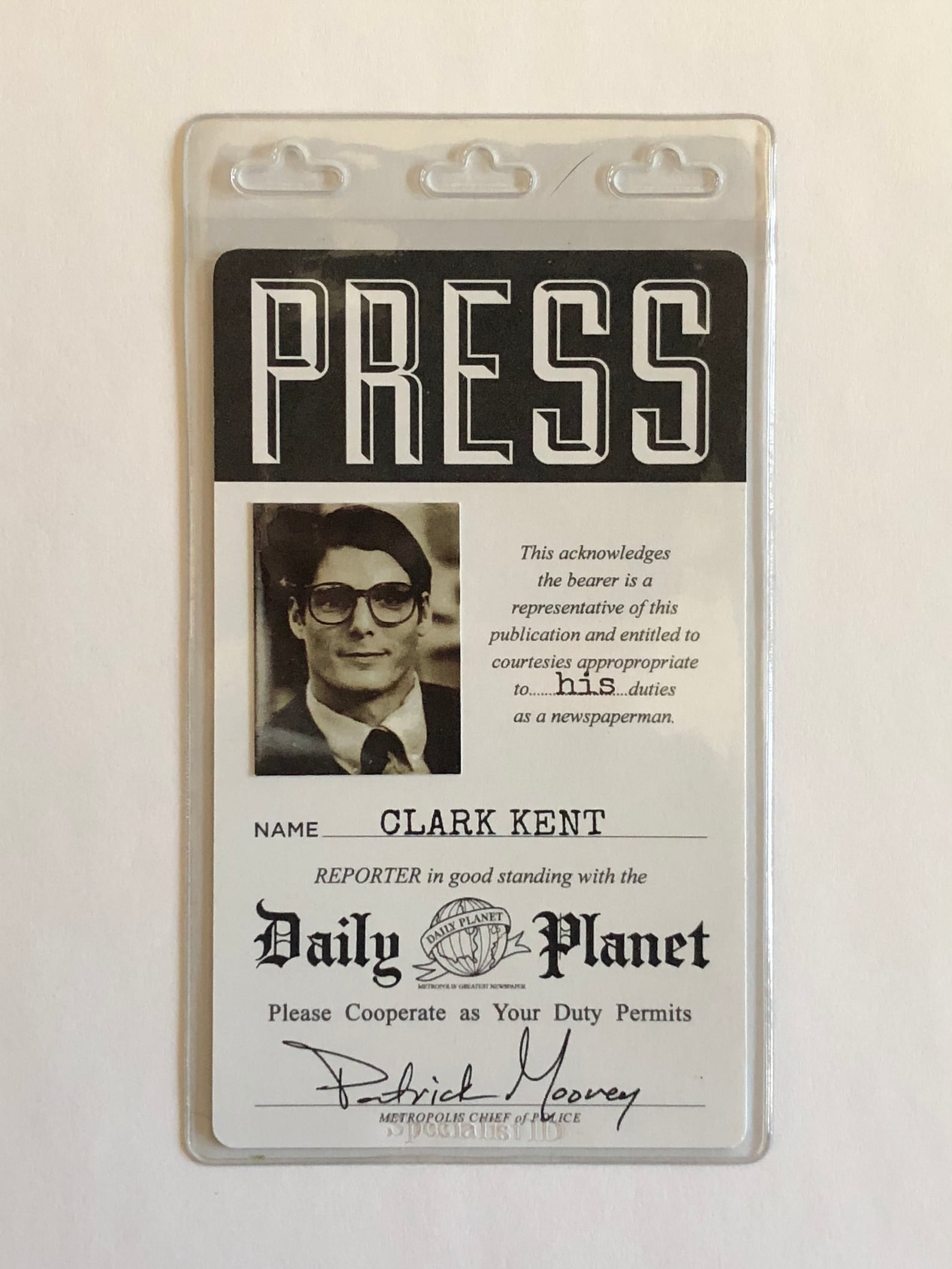 Daily Planet Press Pass Clark Kent Lois Lane Jimmy Olsen Etsy Daily Planet Press Pass Clark Kent Lois Lane Jimmy Olsen Etsy