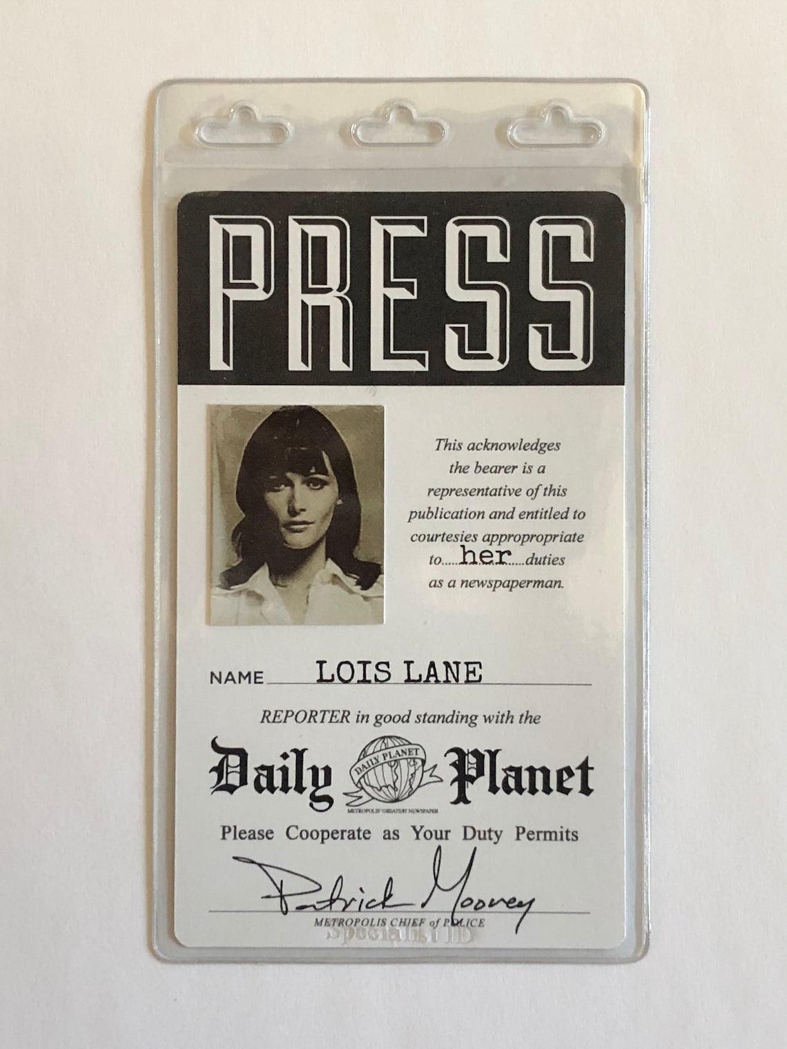 Daily Press Pass Clark Kent Lois Lane Jimmy Olsen Etsy