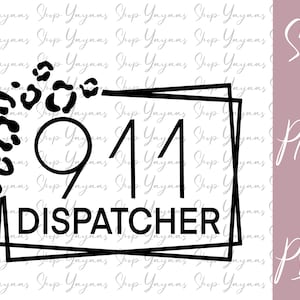911 Dispatcher Animal Print Sublimation PNG File Digital Download