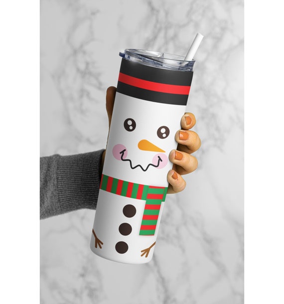 Snowman, 20 Oz or 30 Oz Skinny Tumbler, 24 Oz Water Bottle