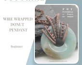 Wire Wrapped Donut Bead Tutorial, Digital PDF Download for Beginners, Wire Wrapping Lesson, Jewellery DIY Guide,