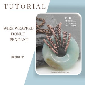 Wire Wrapped Donut Bead Tutorial, Digital PDF Download for Beginners, Wire Wrapping Lesson, Jewellery DIY Guide,