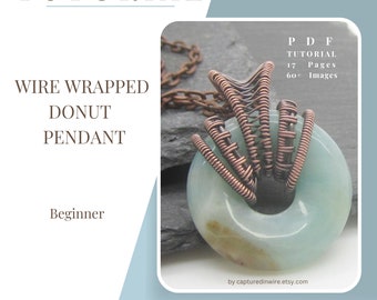 Wire Wrapped Donut Bead Tutorial, Digital PDF Download for Beginners, Wire Wrapping Lesson, Jewellery DIY Guide,