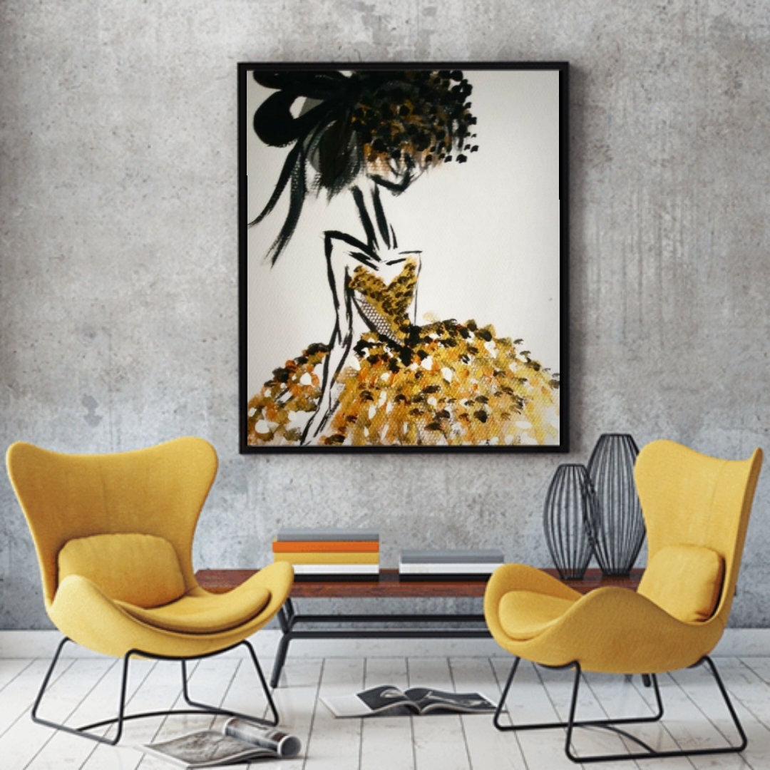 Fashion illustration fashion wall art fashion art painting  Etsy
