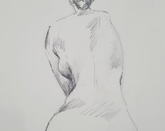 Woman Pencil Art on Bristol Sheet