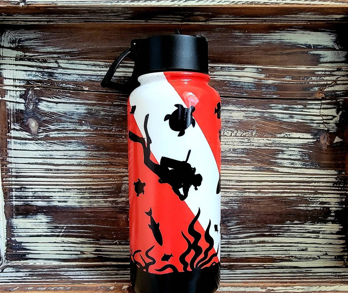 DIY Hand Painted Scuba Diving Tumbler Gift For Scuba Divers Etsy