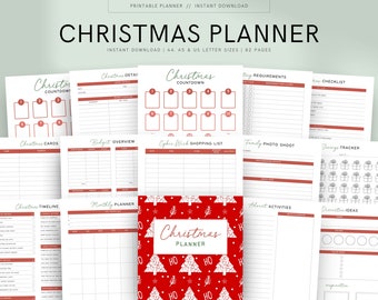 Christmas Planner Printable, Holiday Planner, Gift Budget Planner, Christmas Gift List Printable, Christmas Activities, Christmas Binder