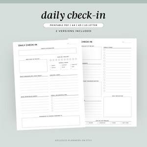 Daily Check In Goodnotes, Daily Journal Page, Daily Gratitude, Self Care Planner, Daily Review, Daily Reflection, Printable Daily Planner