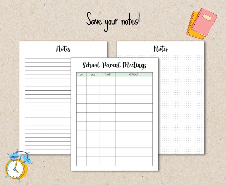 Back to School Printable Planner for Parents Back to School | Etsy