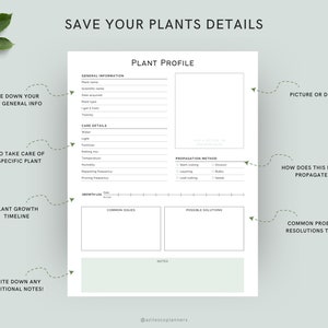 House Plants Care Planner Printable, Plant Planner, Plant care tracker printable, Watering schedule, Houseplant care, Plants mom journal image 2