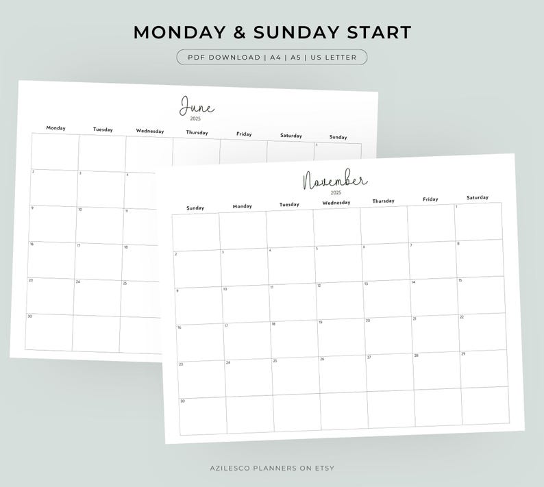 Calendar 2025 Landscape 