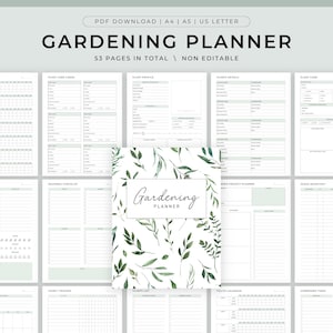 Gardening Planner Printable, Garden Planner, Plant Planner, Garden Journal, Garden Organizer, Plants Records, Gardening Logbook